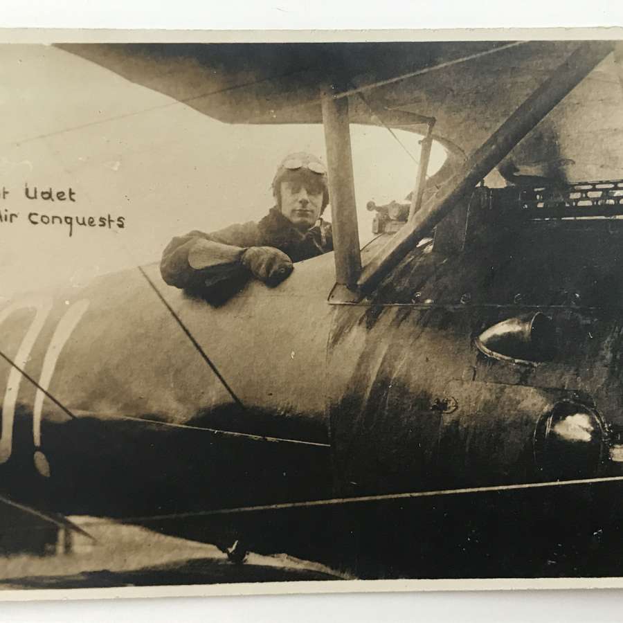 Postcard image of Ernst Udet Fighter ace with 62 victories