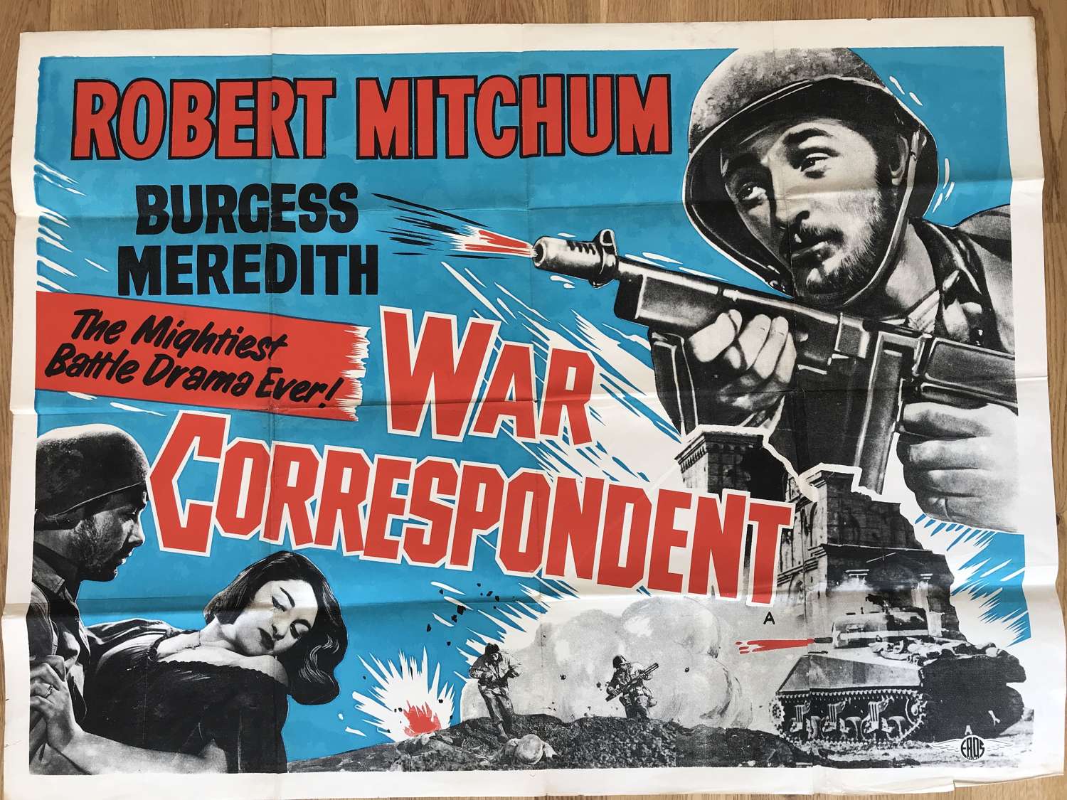 War correspondence film poster dated 1945/6