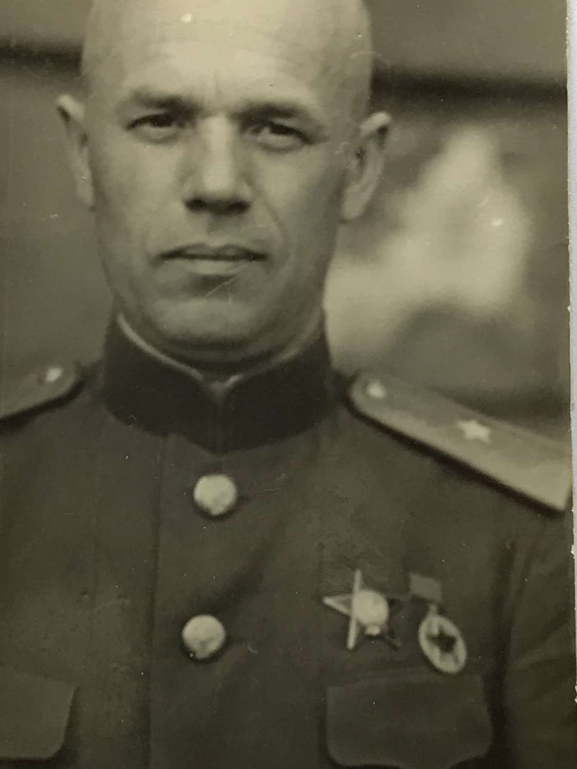 A photograph of a decorated Soviet officer