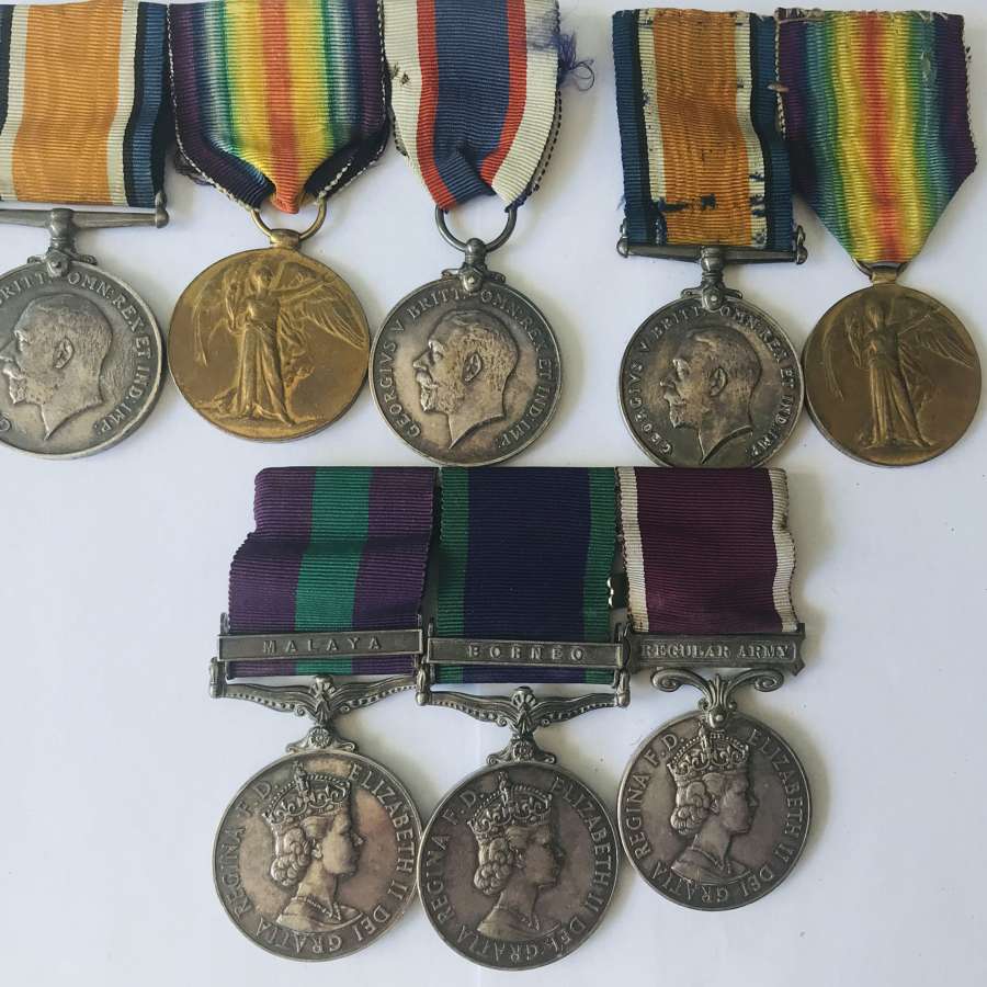 A group of medals to 3 members of the same family