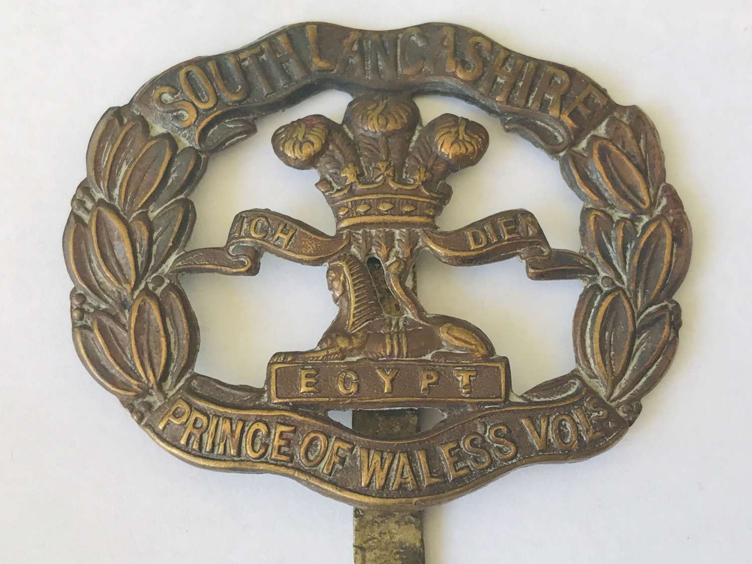 South Lancashire( Prince of Wales volunteers)cap badge