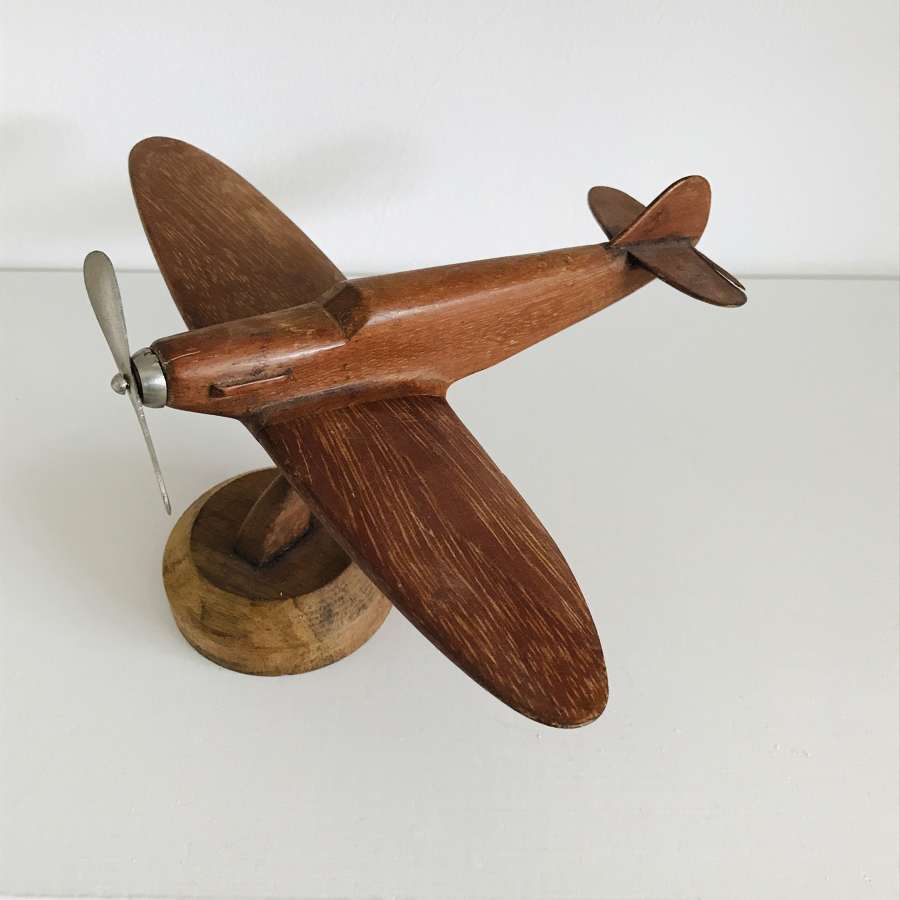 Vintage wooden model Spitfire