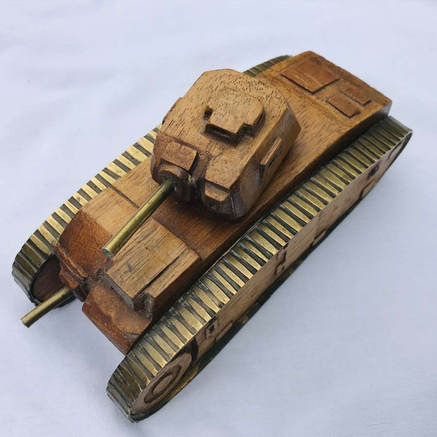 French Char B wooden model tank