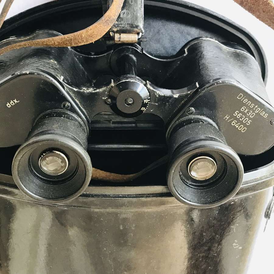 German binoculars 6x30 maker ddx with case.