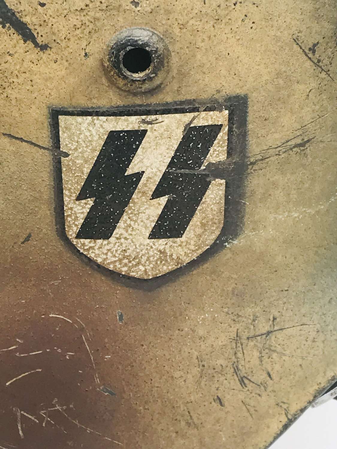 Reproduction Waffen SS Normandy camo helmet