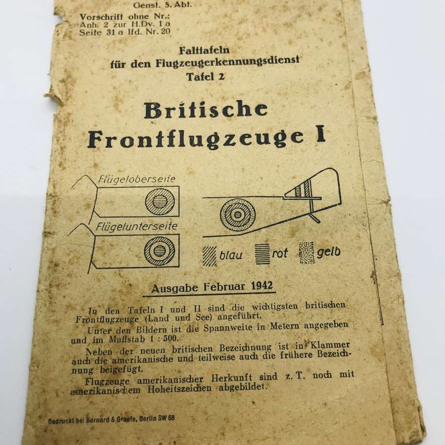 German Aircraft recognition book