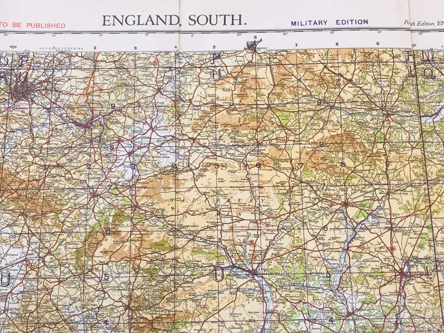 Map of south of England dated 1940
