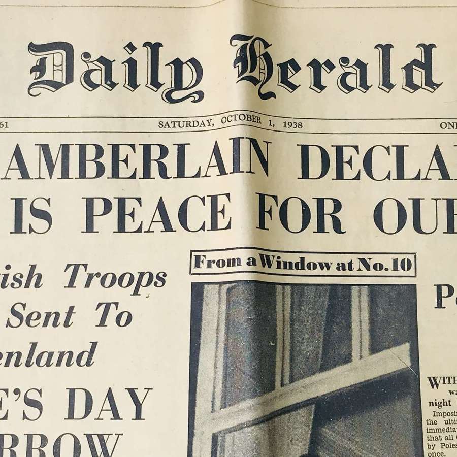 Daily Herald dated 1st October 1938