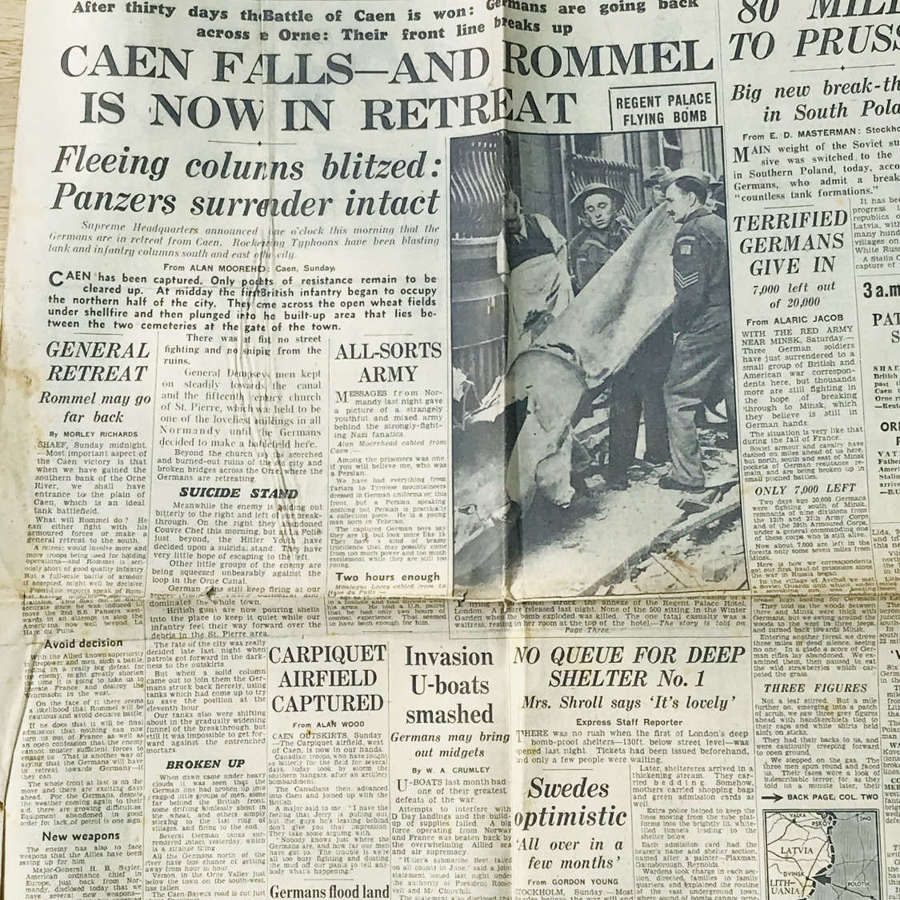 Daily express dated 10th of July 1944 (normandy)