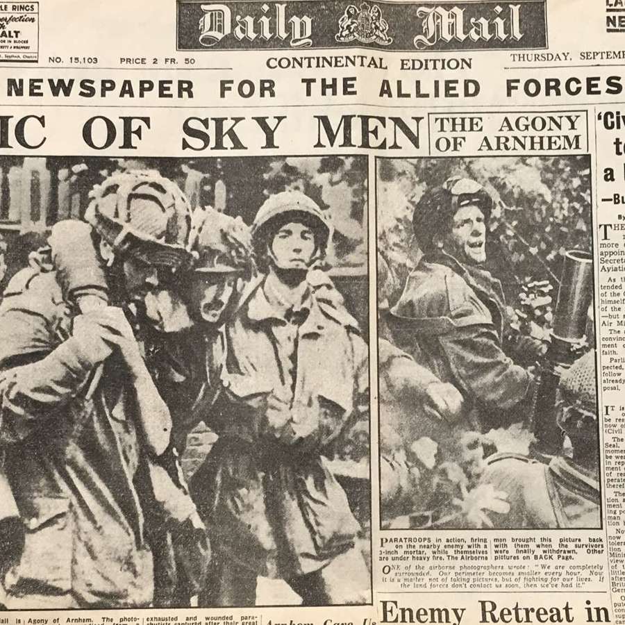 Daily Mail dated September 28, 1944 Arnhem