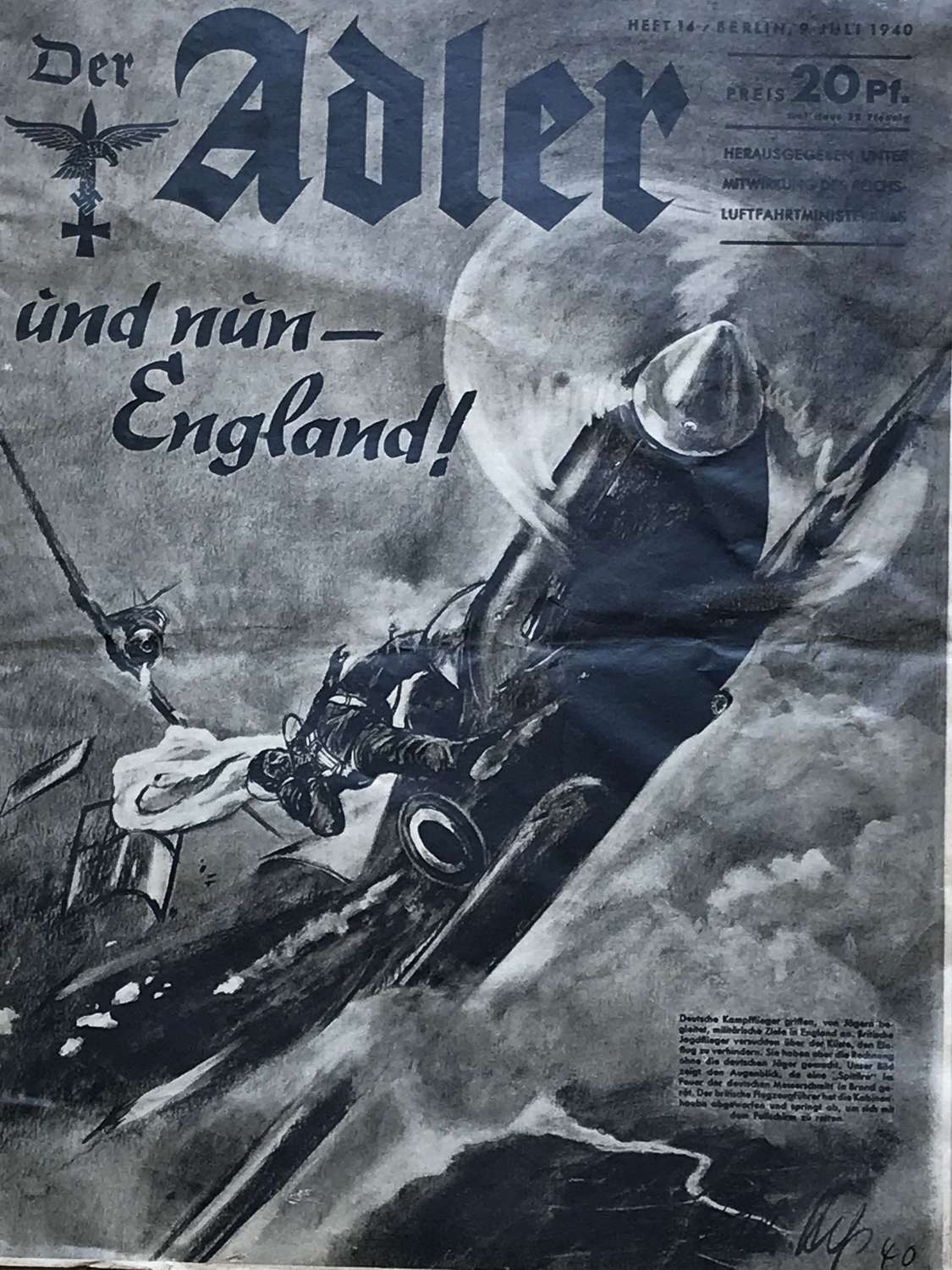 Alder magazine dated July 1940 Battle of Britain