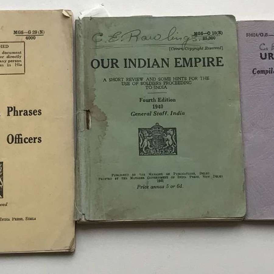 Three Indian army Urdu phrase books