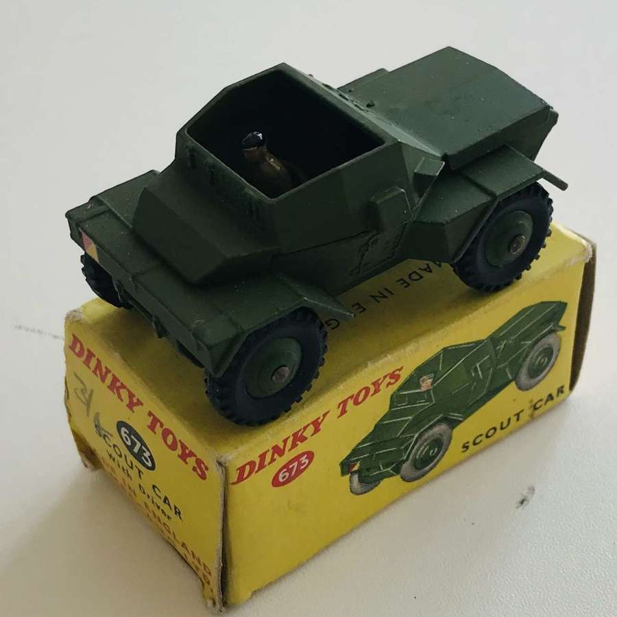 Boxed dinky Daimler scout car