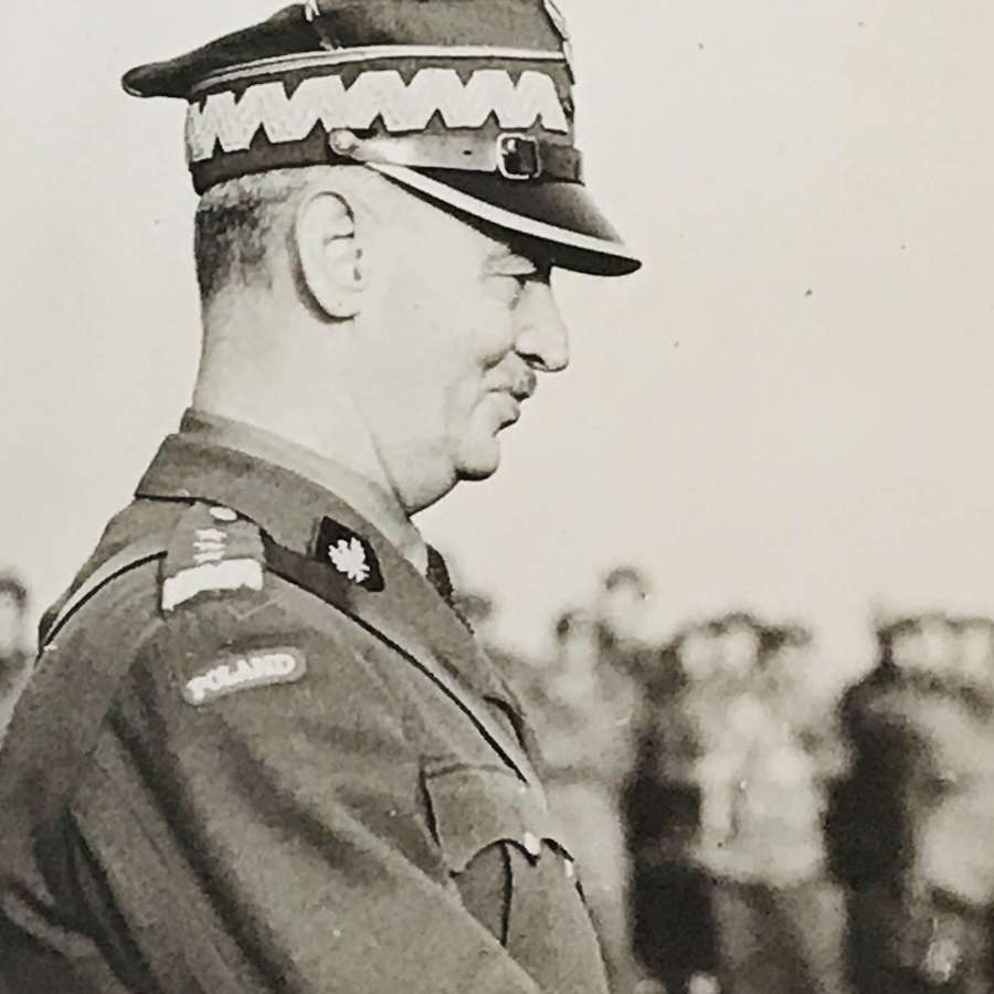 Press photo of General Sikorski Commander of Polish forces