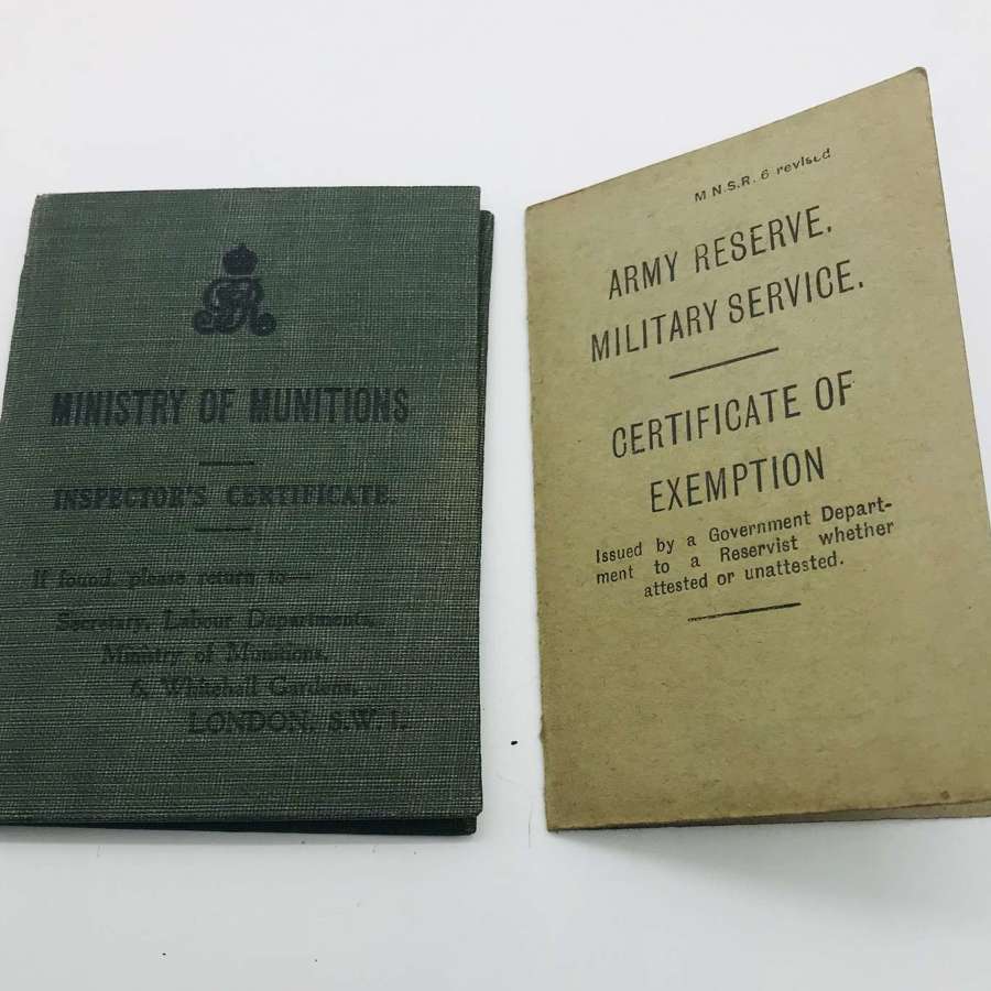 Two rare WW1 documents