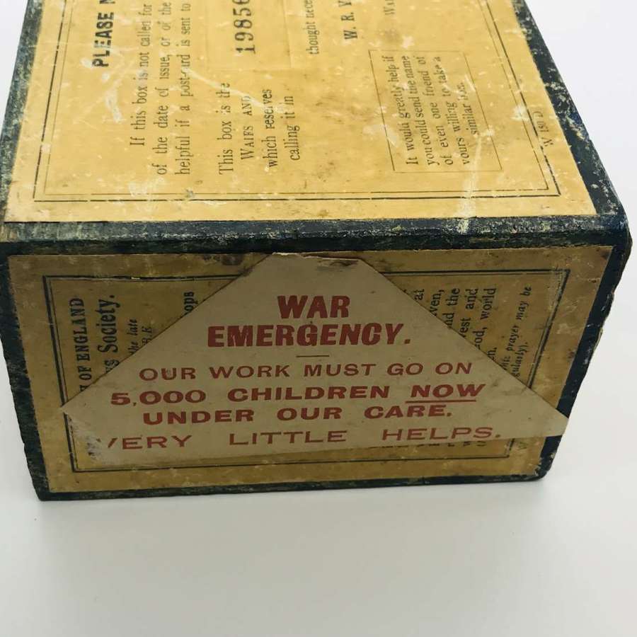 Waifs and strays children’s charity box dated December 1940