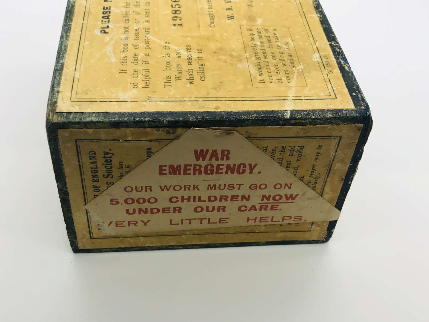 Waifs and strays children’s charity box dated December 1940