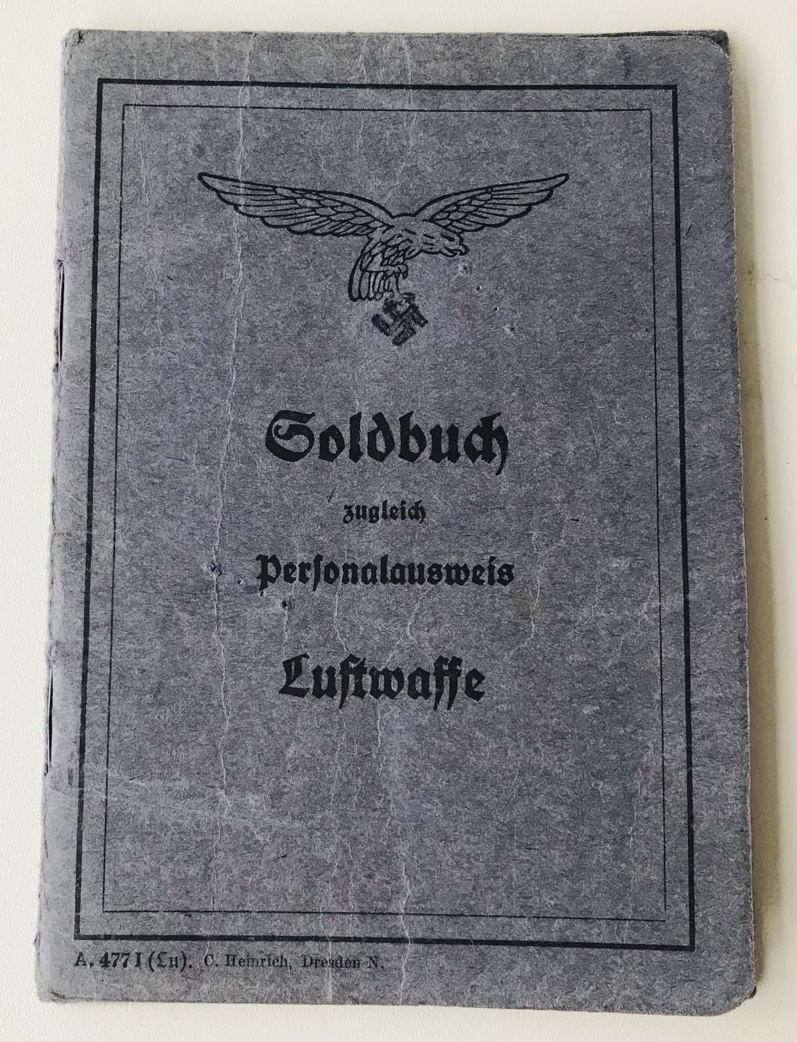 Luftwaffe Soldbuch Flak repair unit