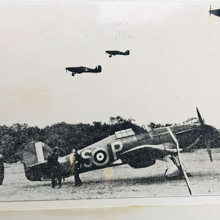 Press photo Hawker Hurricane of  56 squadron battle of Britain
