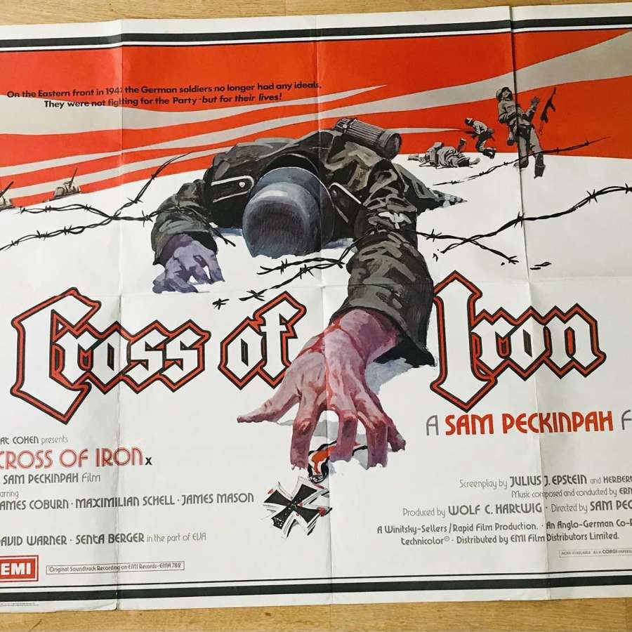 Cross of iron, 1977, British quad film poster