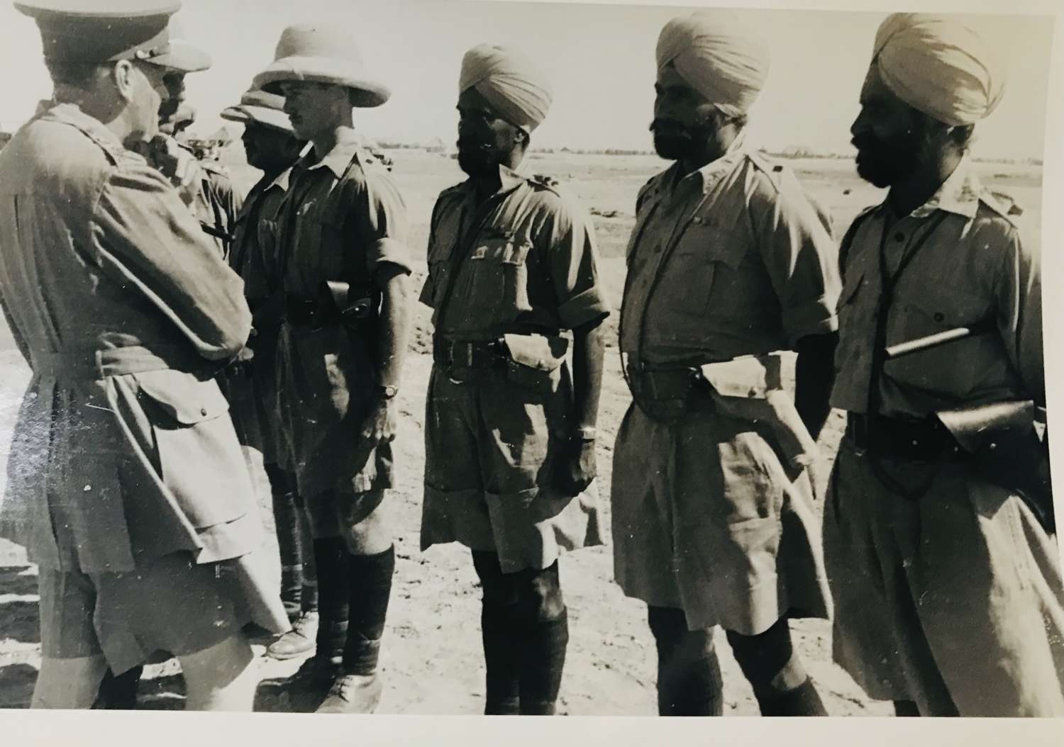 Press Photo of Auchinleck with officers of the Indian army