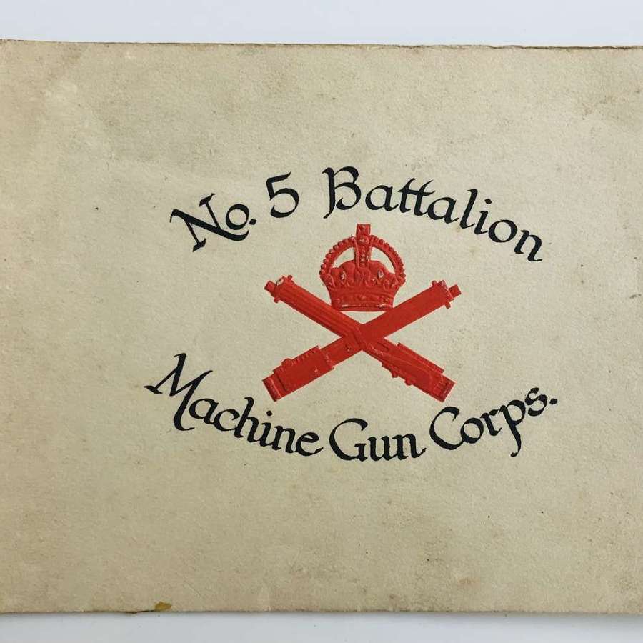 Machine gun Corps Christmas card dated 1917
