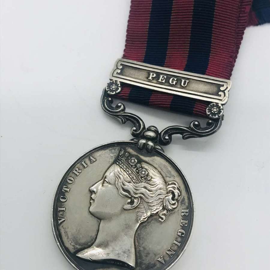 Indian general service medal with Pegu bar