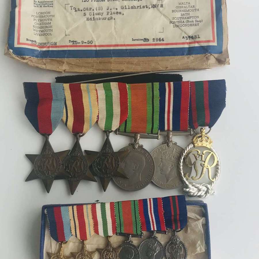 Royal Navy medals with miniatures