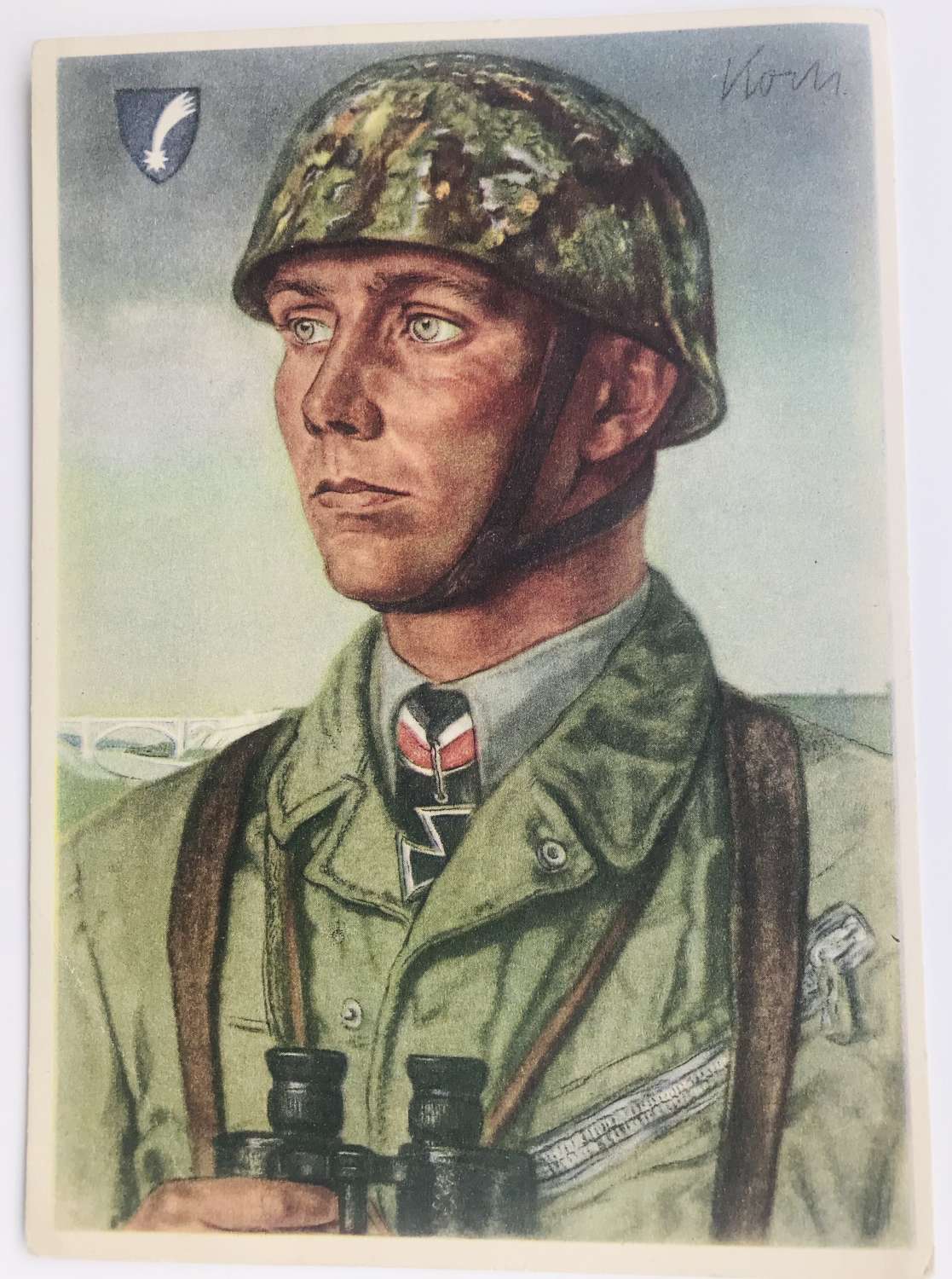 Major Koch Willrich Card (Fallschirmjager )