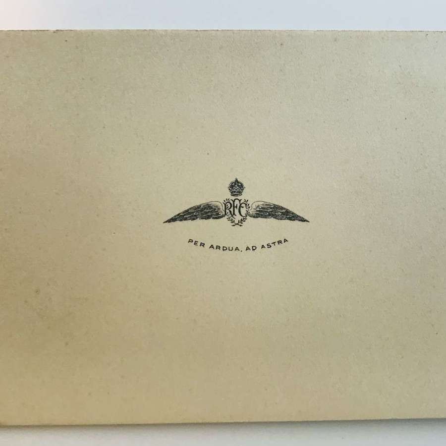 Royal flying corps Christmas card dated 1917