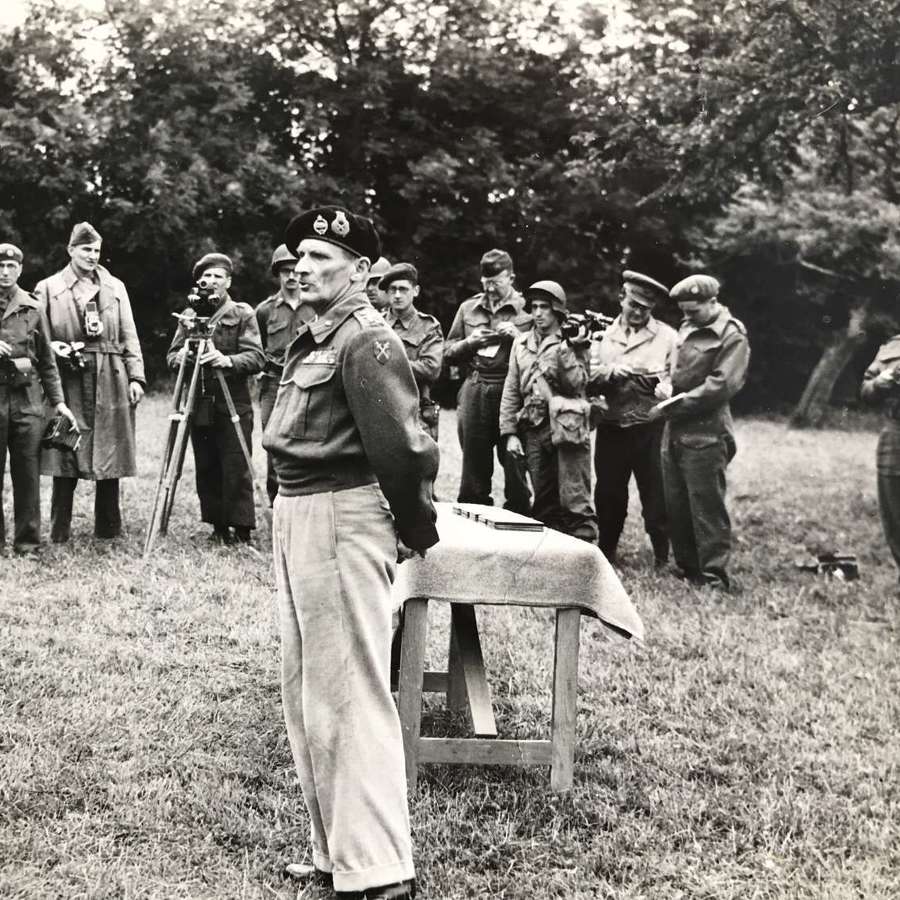 Press Photo of general Montgomery in Normandy, 1944
