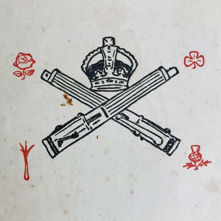 Machine gun corps Xmas card dated 1917
