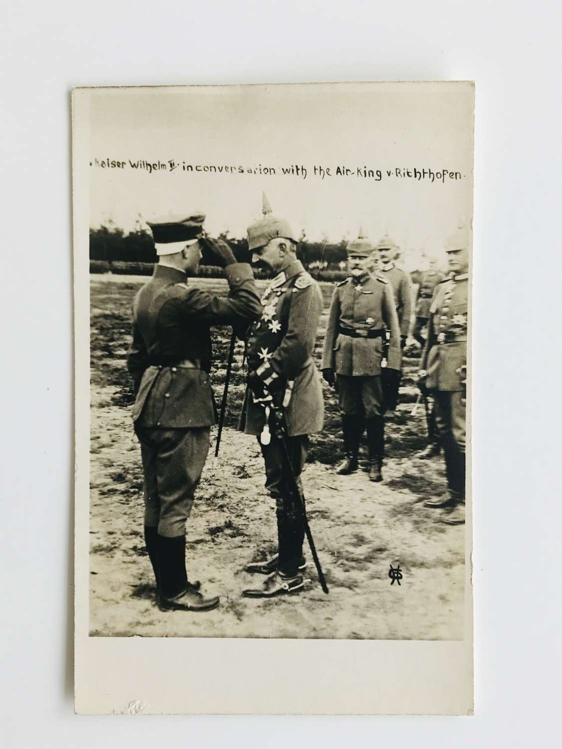 Richthofen with the Kaiser postcard 1917