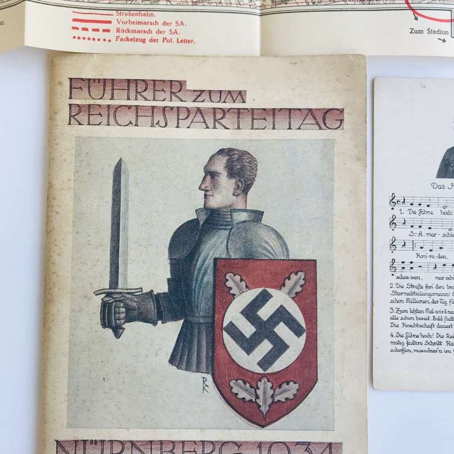 Nuremberg Rally  pamphlet and Map September 1934