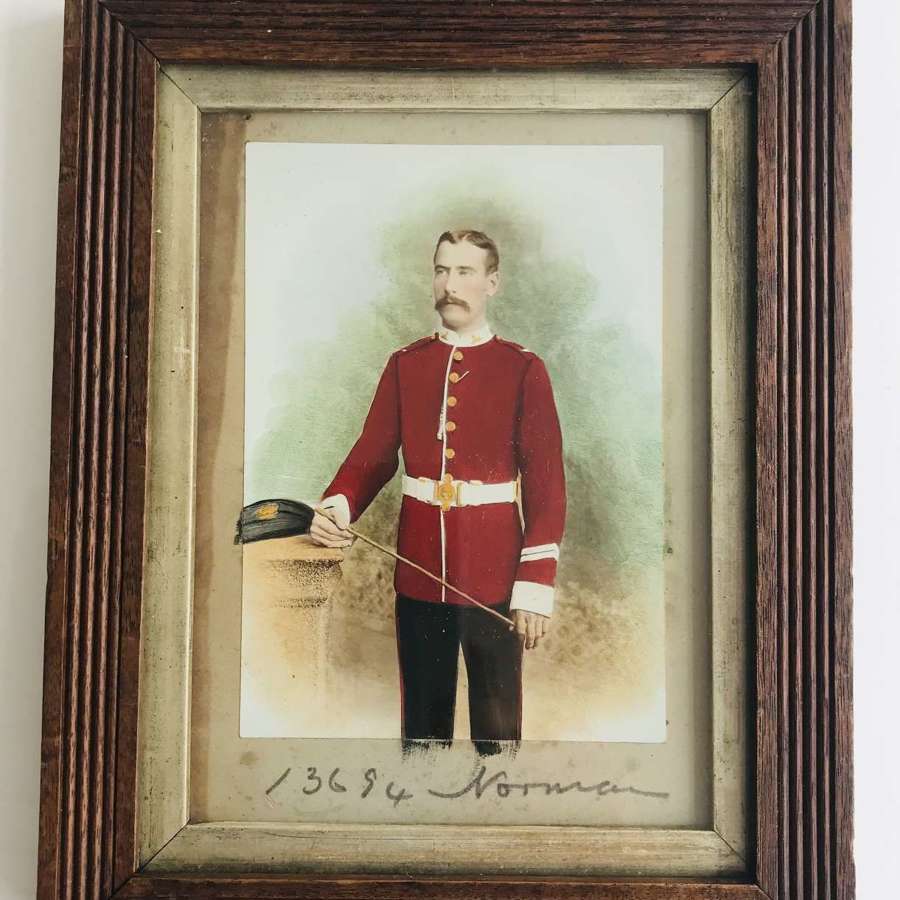 Victorian British soldier coloured photograph