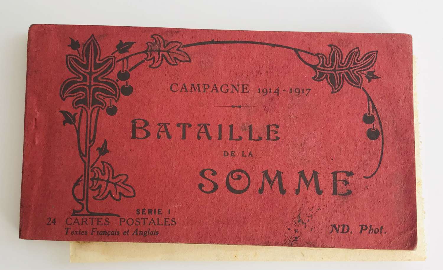 Battle of the Somme postcard booklet Champagne