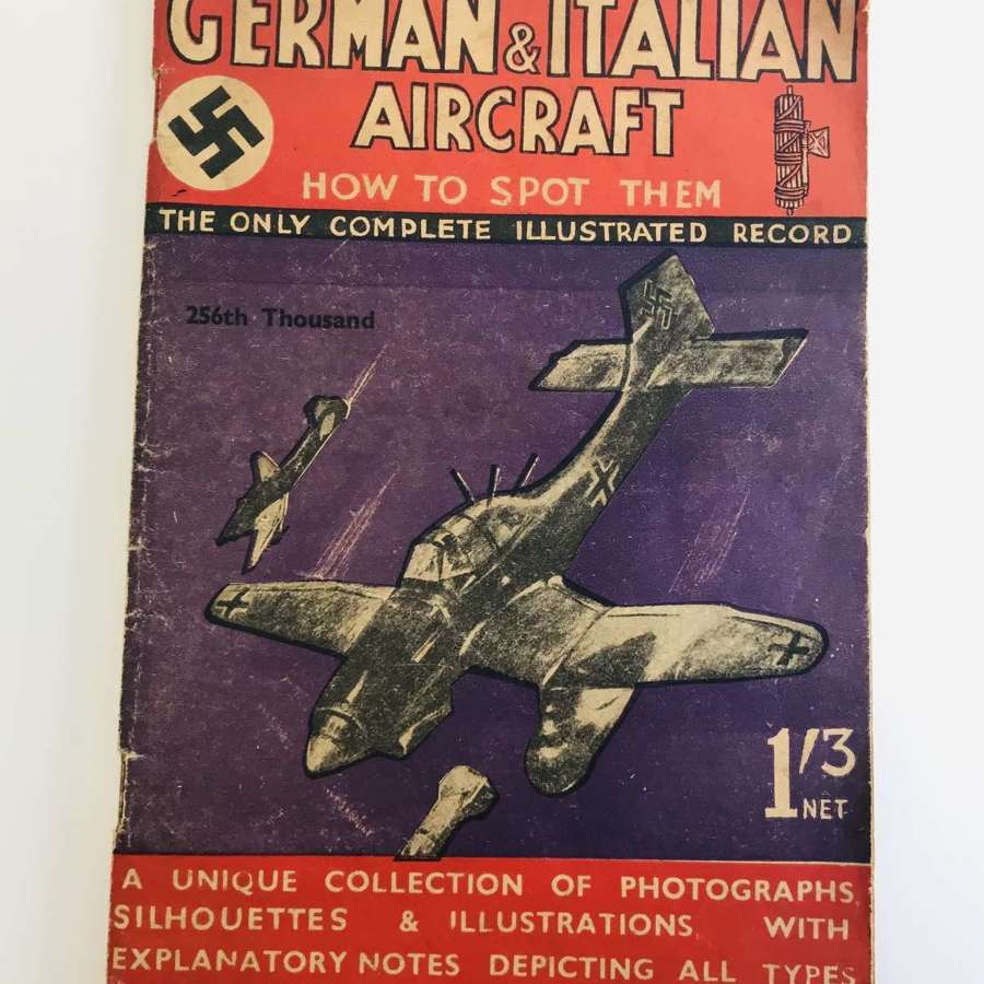 German and Italian aircraft identification book dating from 1940