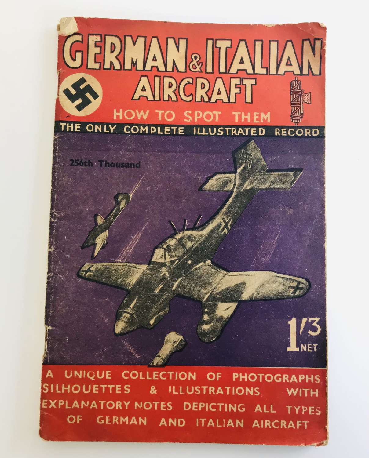 German and Italian aircraft identification book dating from 1940
