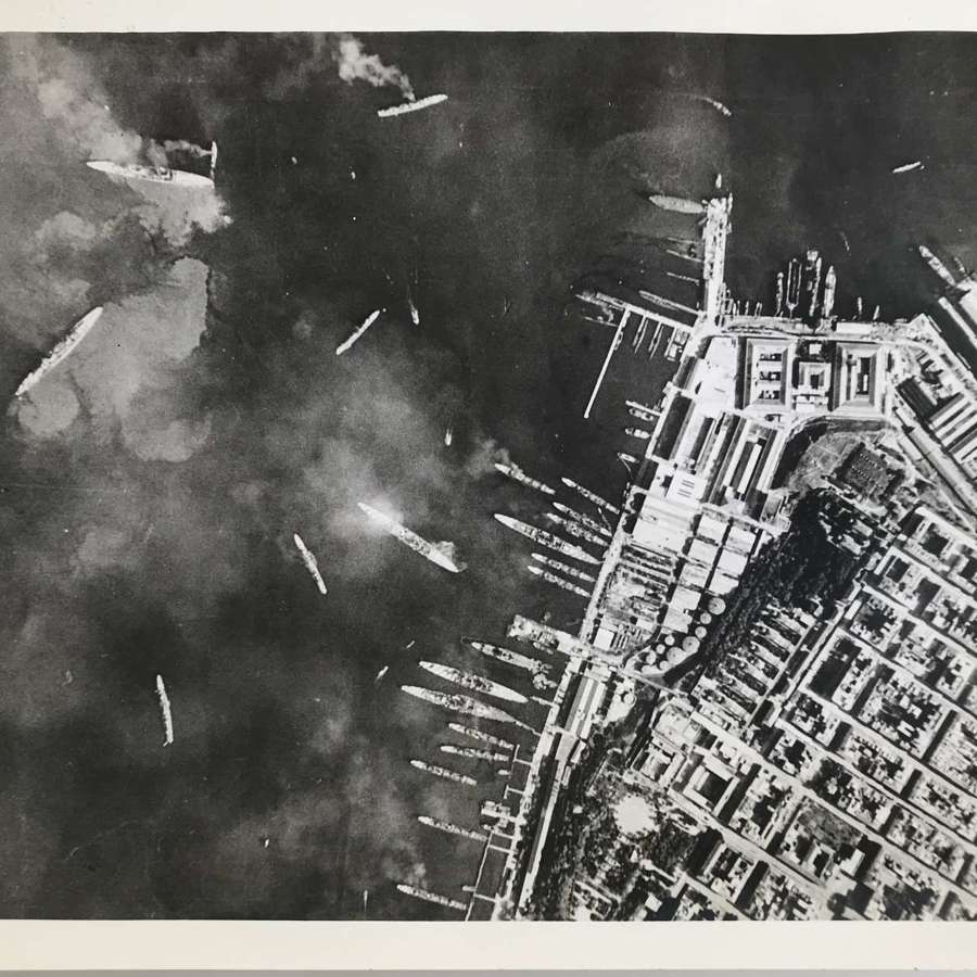 Press photograph of the aftermath of the Taranto  raid