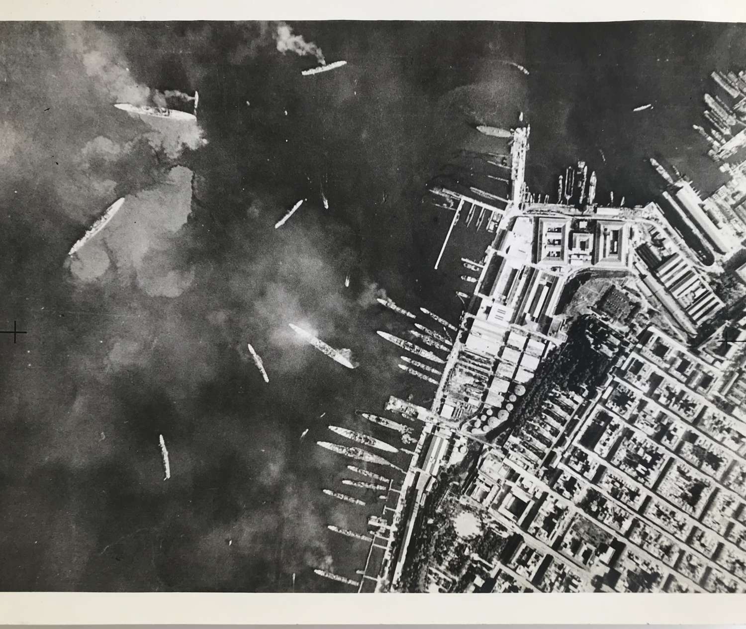 Press photograph of the aftermath of the Taranto  raid