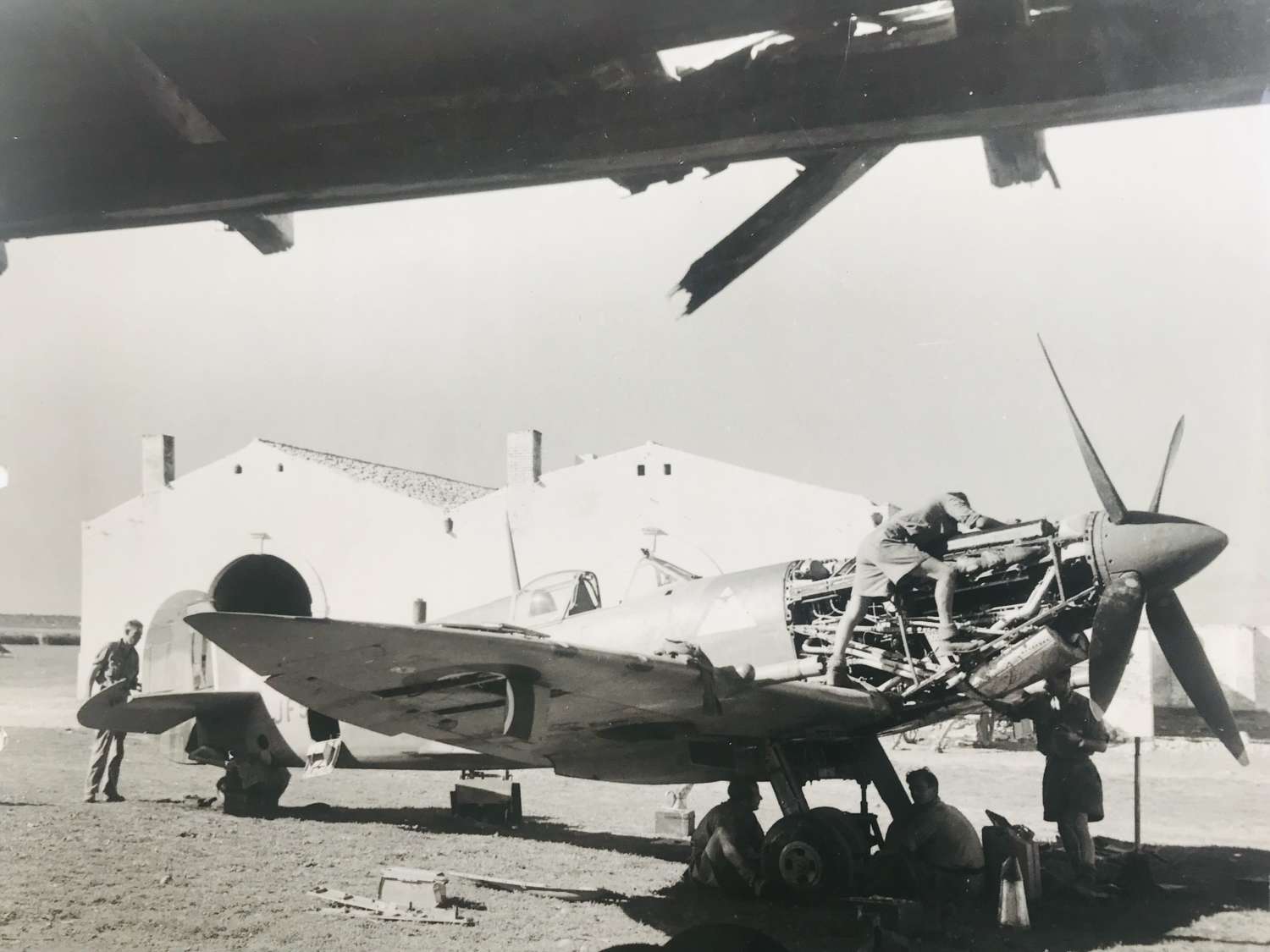 Press photo of a Spitfire MKV111 Italy, 1943