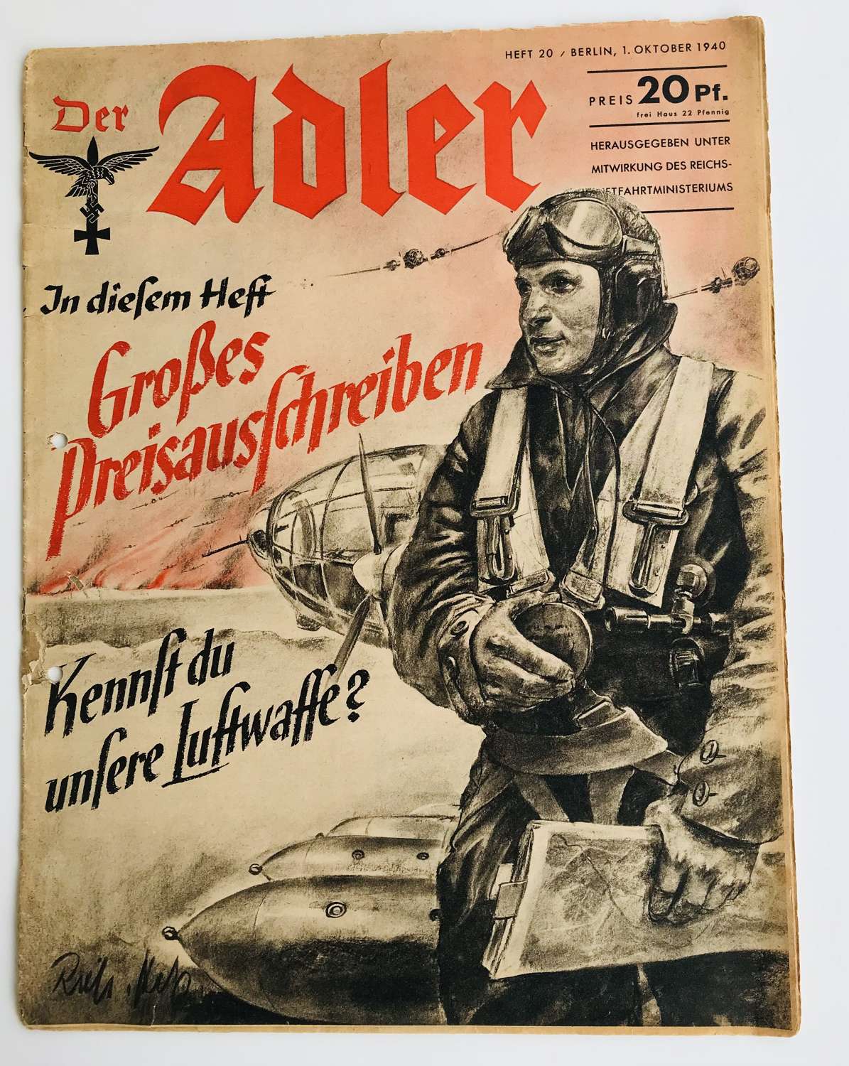 Luftwaffe Alder dated October 1940 London Blitz