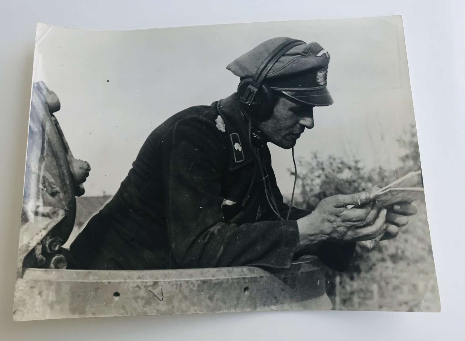 Original press photo of tiger tank commander