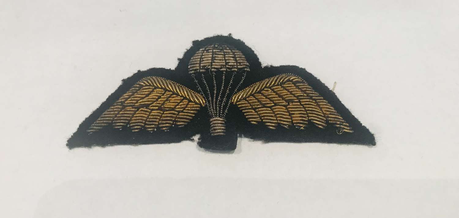 British bullion qualified parachutist wings