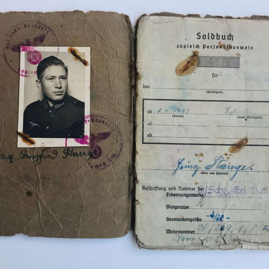 Soldbuch and POW paperwork 16 th panzer division