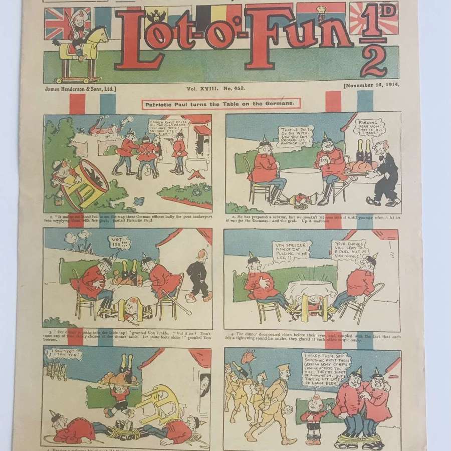 British adult comic dated November 1914( Lot o fun)