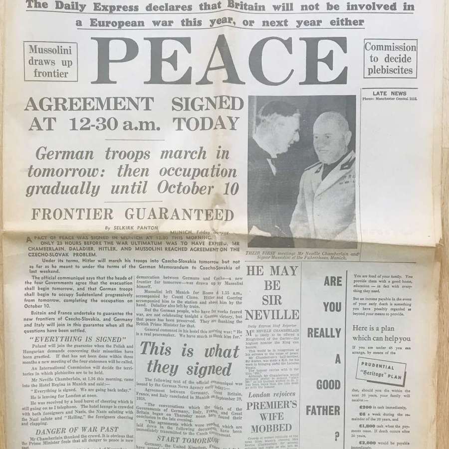 Daily express, September 1938 (Peace)