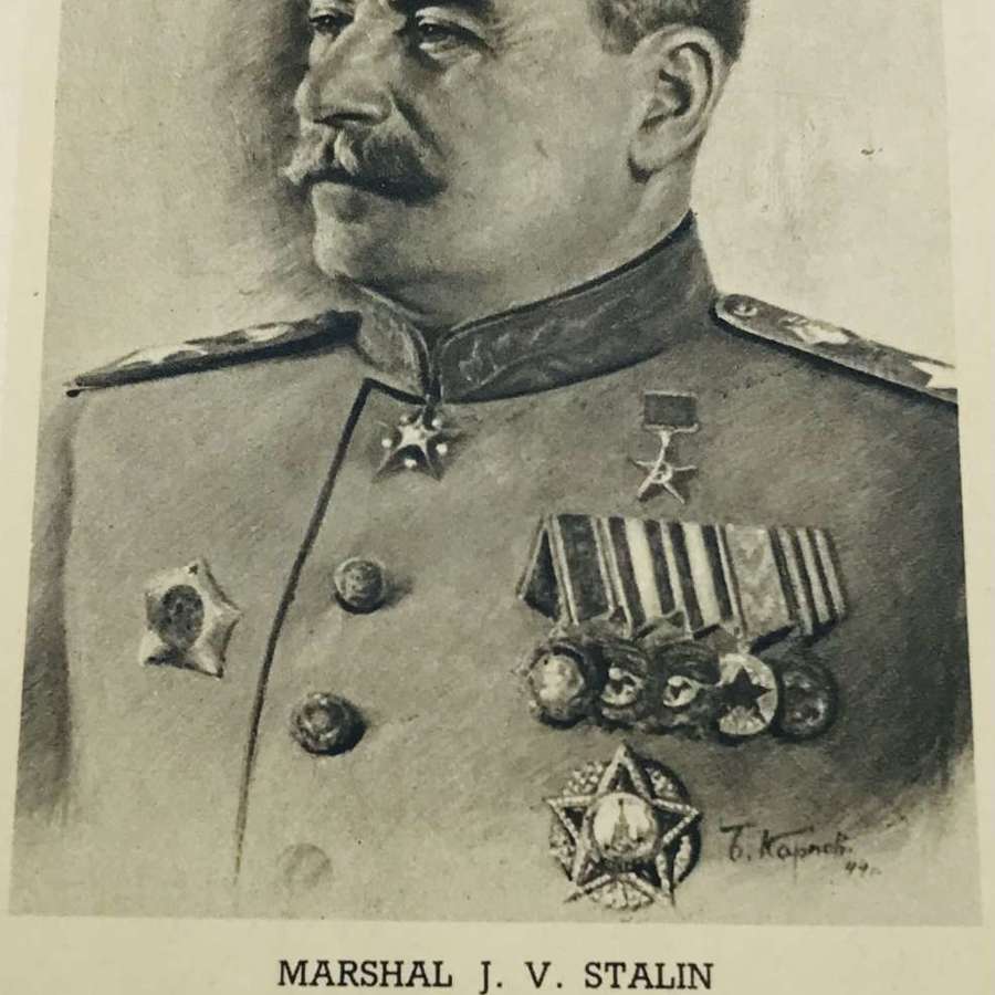 British wartime postcard of Joseph, Stalin