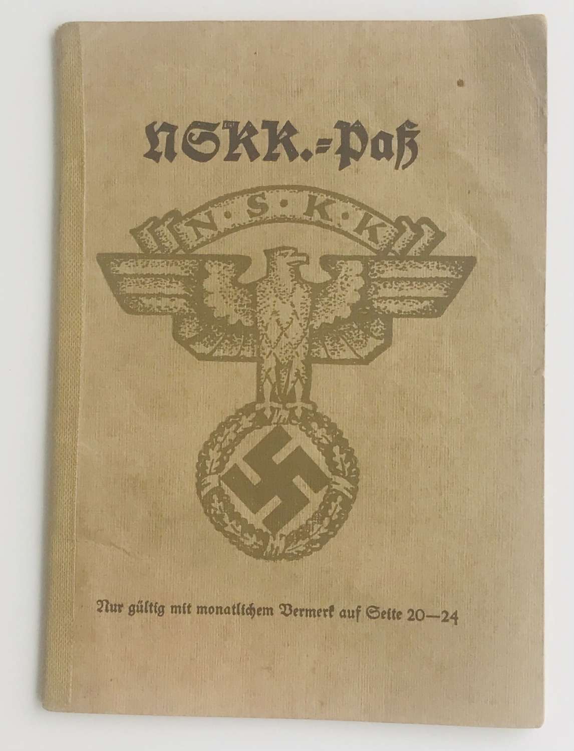 NSKK membership book  1933/43