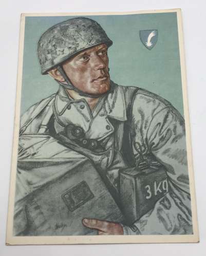 Fallschirmjager combat engineer  Willrich postcard May 1940